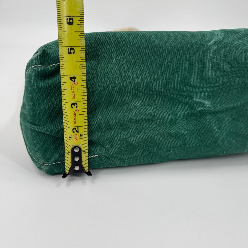 L.L. Bean Boat and Tote Bag Unisex Medium Green Canvas USA Vintage Distressed - Picture 7 of 12